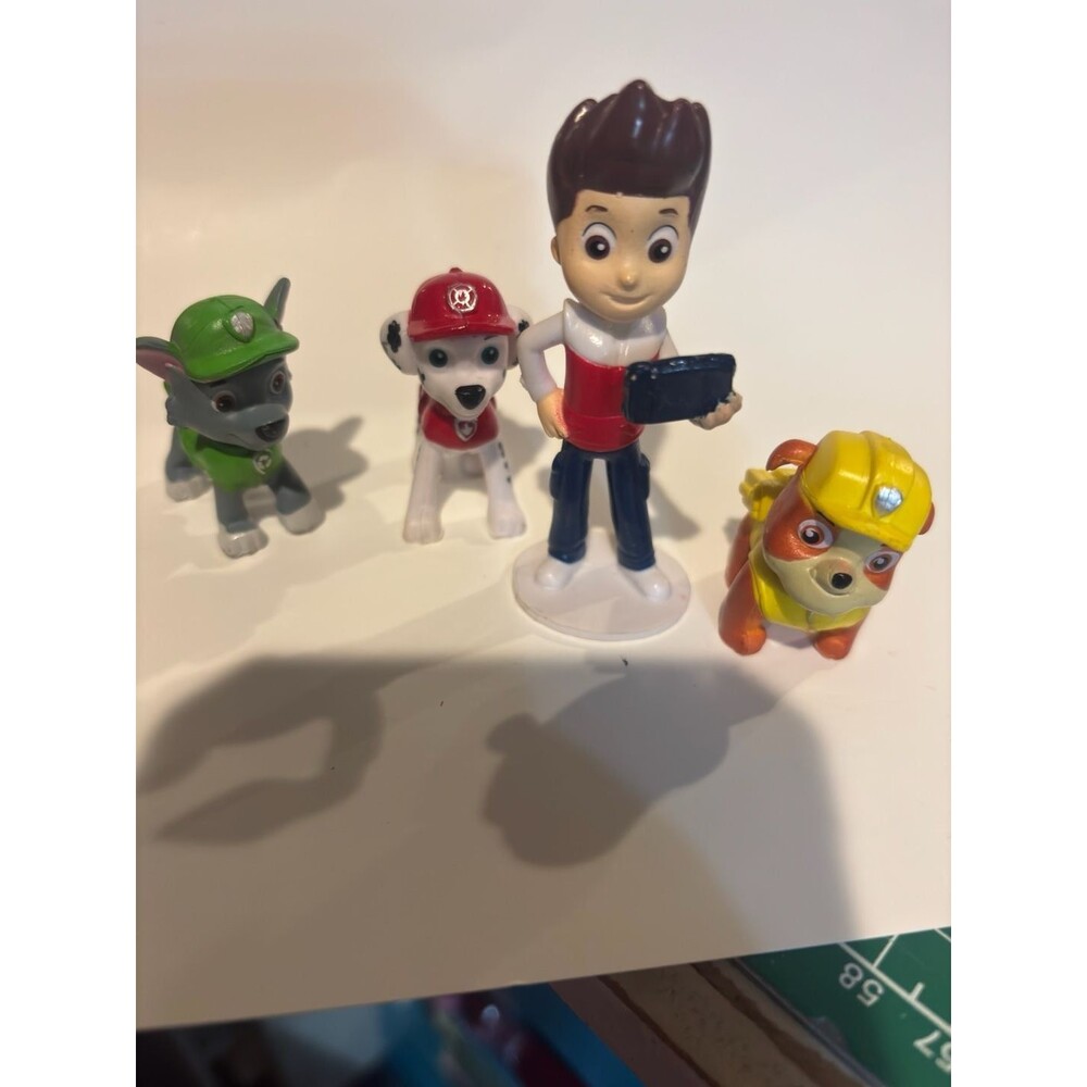Paw Patrol Ryder, Marshall, Rubble, and Rocky Mini Figures Set